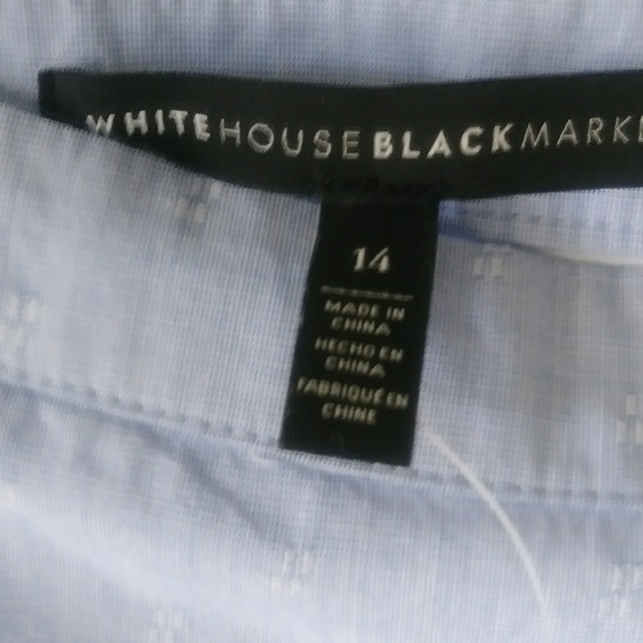 White House Black Market Chambray Skirt Blue - Picture 3 of 4